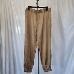 Mark New York womens dark taupe tapered dress pants size L